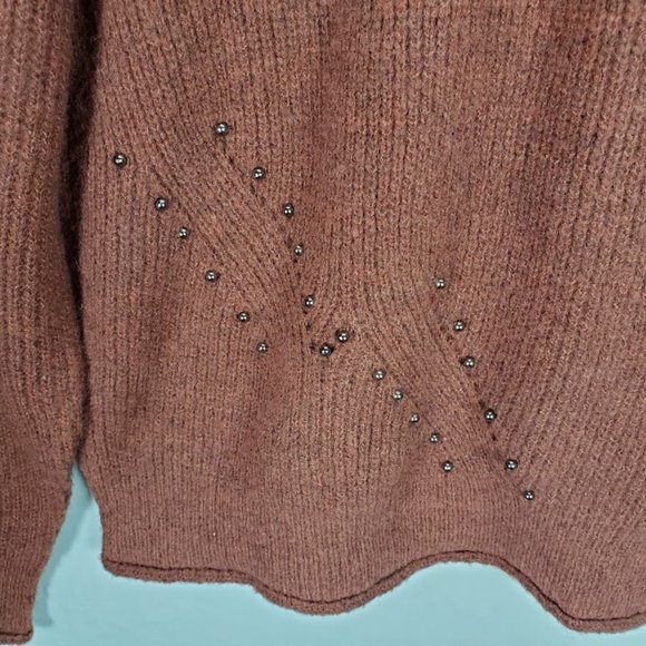 Esqualo Studded Pocket Sweater Medium Distressed - Picture 4 of 8